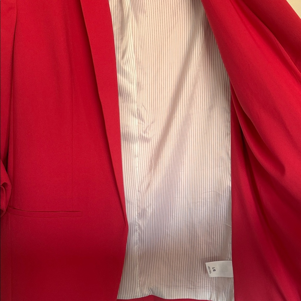 Express Vibrant Red Women's Blazer - Picture 3 of 4